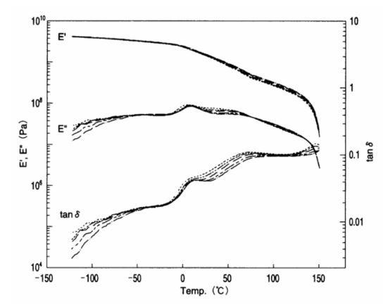  Dynamic viscoelasticity spectrum of homopolymer